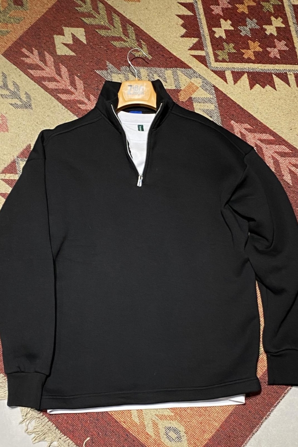 Yarım Fermuarlı Boğazlı 3 İplik Kazak